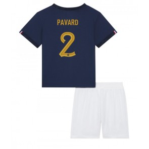 Lacne Dětský Futbalové dres Francúzsko Benjamin Pavard #2 MS 2022 Krátky Rukáv - Domáci (+ trenírky)